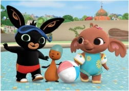 Puzzle Bing pri bazéne 24 dielikov