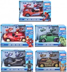 pojazdné autíčko Marvel 1:32 so svetlom a zvukom, mix modelov