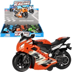 Farebná závodná motorka – hračka pre deti 14 cm