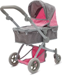 Kočík pre bábiky 2v1 Baby Mix Sophie ružovo-sivý