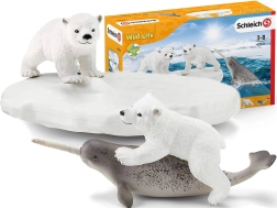 schleich wild life polárne ihrisko s medvieďatami a narválom