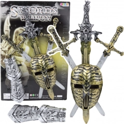 Rytierová sada s maskou a mečmi