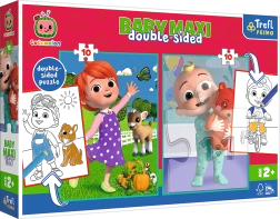 Obojstranné puzzle COCOMELON – priatelia, TREFL Baby Maxi 2×10 dielikov