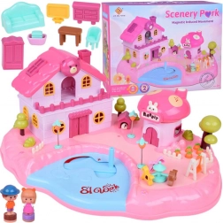 Interaktívny magnetický domček SCENERY PARK so svetlom a zvukmi