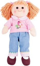 Látková bábika BIGJIGS TOYS Molly 38 cm