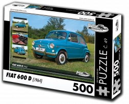 Retro autá puzzle Fiat 600 D (1964) 500 dielikov