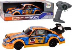 RC auto 1:16 s gumovými kolesami na drift – oranžové