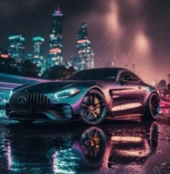 Diamantové maľovanie mercedes-benz 30 × 40 cm