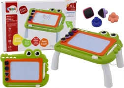 Stôl na kreslenie Znikopis Krokodíl so známkami zelený