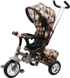 Detská trojkolka 3v1 s otočným sedadlom 360° Baby Mix Typhoon, army