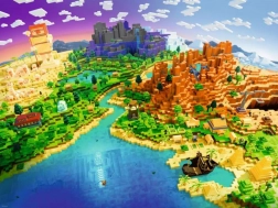 puzzle 1500 dielikov ravensburger minecraft world