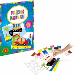 Piesočné obrazy - Loď, auto