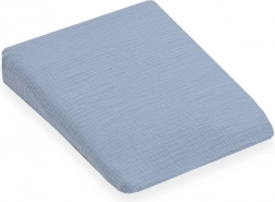Mušelínový povlak na detský vankúš – klin New Baby Standard 30 × 37 cm, modrý