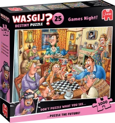 JUMBO Puzzle Wasgij Destiny: Herný večer 1000 dielikov