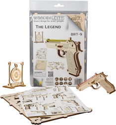 Drevené 3D puzzle pištoľ Legend BRT‑19 WOODEN CITY (31 dielov)