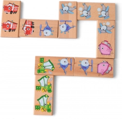 Lucy & Leo drevené domino XXL - dopravné prostriedky