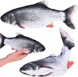 Interaktívna plyšová ryba s pohybujúcim sa chvostom, USB, 25 cm