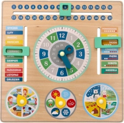 Drevený vzdelávací kalendár - tabuľa pre deti