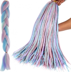 Syntetické vlasy ombré fialovo–modré