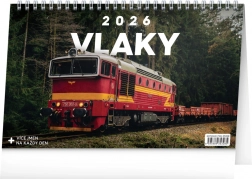 Stolný kalendár Vlaky 2026