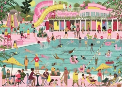 Ravensburger puzzle Radovánky pri bazéne 1000 dielov