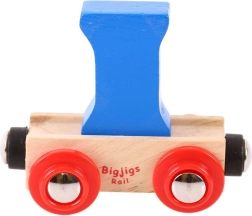 Vagónik s písmenom I pre drevenú vláčkodráhu Bigjigs Rail