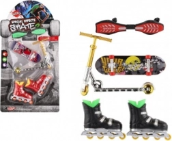 Prstová sada skateboard, waveboard, korčule a kolobežka – plast, mix variantov