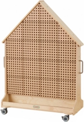 Drevená stojaca tabuľa STEM v tvare domu
