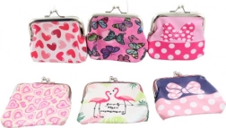 Farebná dámska peňaženka z koženky 9 × 8,5 cm