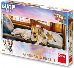 Panoramatické puzzle Gump na gauči 150 dielikov