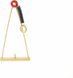 Drevená hojdačka pre panáčikov s pružinou