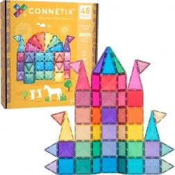 Magnetické stavebnice s trblietkami 48 ks CONNETIX Glitter Castle Pack