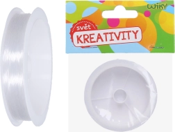 Priesvitné nylonové lanko na koráliky 0,3 mm, 55 m