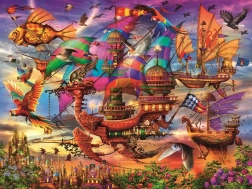 Puzzle Mystická lietajúca loď 1500 dielikov