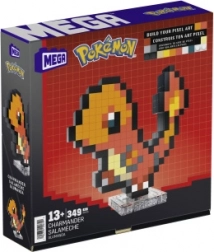 Stavebnica MEGA Pokémon pixel art Charmander 15 cm (349 dielikov)