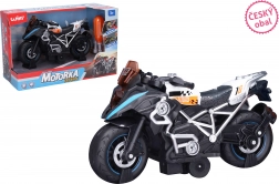 Skrutkovacia motorka s efektmi, biela 20 cm – české balenie