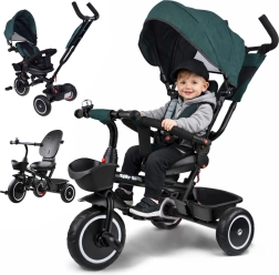 Detský trojkolesový bicykel 3v1 s strieškou TINY BIKE – Modrá