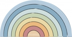 Drevená pastelová dúha TOOKY TOY Montessori stavebnica