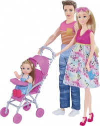 Bábika tehotná s rodinou 30 cm