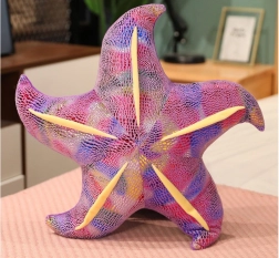 Fialová plyšová hviezdica vankúš 20 cm