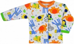 Dojčenský bavlnený kabátik Bobas Fashion Zoo oranžový