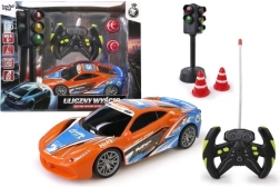 RC auto so svetelnou križovatkou a kužeľmi – driftovací pretekársky set