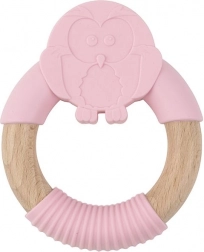 Silikónové hryzátko ružová sovička Nature Planet