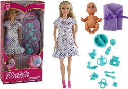 Tehotenská bábika s dieťaťom a doplnkami