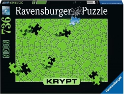 Puzzle RAVENSBURGER KRYPT neónovo zelené, 736 dielikov