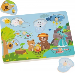 Drevené puzzle ZVUKY PRÍRODY od VIGA