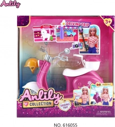 Skúter s doplnkami pre bábiky