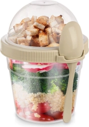 Pohárik na jogurt s lyžičkou a miskou na müsli 400 ml