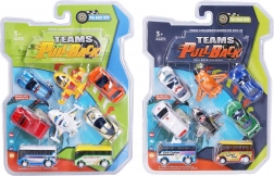 Súprava ôsmich dopravných prostriedkov na spätné naťahovanie 7 cm