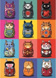 Puzzle Magnolia Catryoshky 1000 dielikov